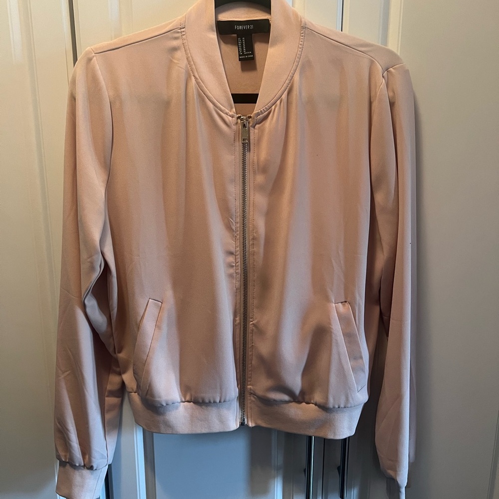 Forever 21 Women's Pink Bomber Jacket